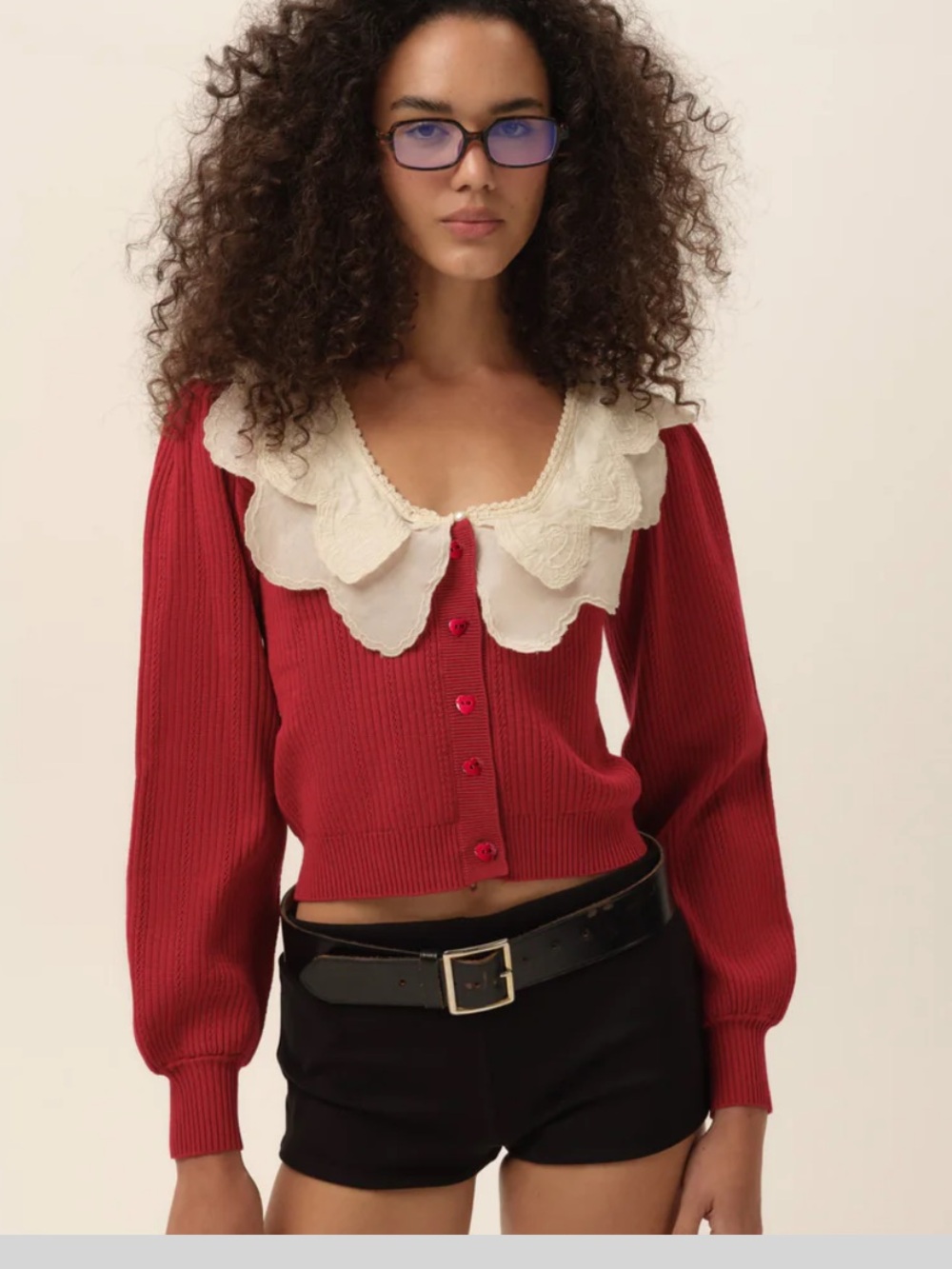 For love and lemons charlotte pointelle sweater